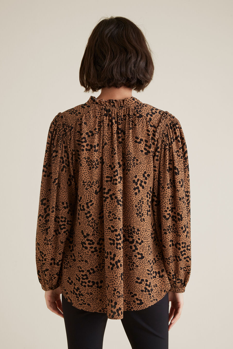 Animal Frill Blouse  