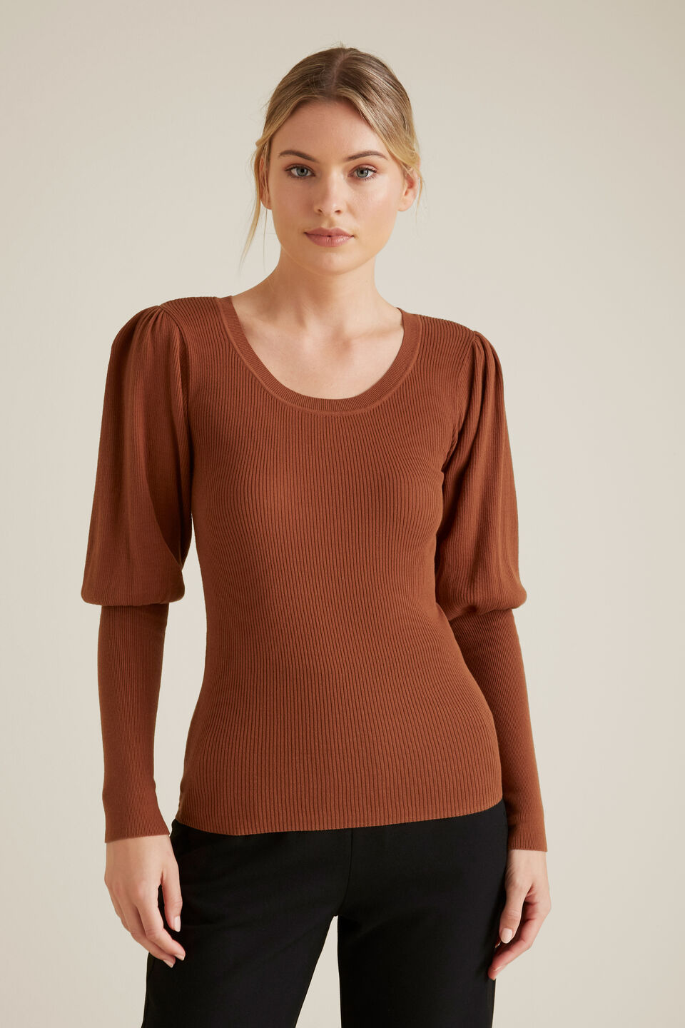Blouson Sleeve Knit  