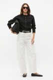 Merino Button Up Knit Cardigan  Black  hi-res
