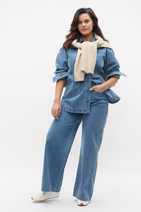 Denim Side Panel Jean  Ice Blue Wash  hi-res