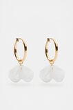 Resin Petal Earring  White  hi-res