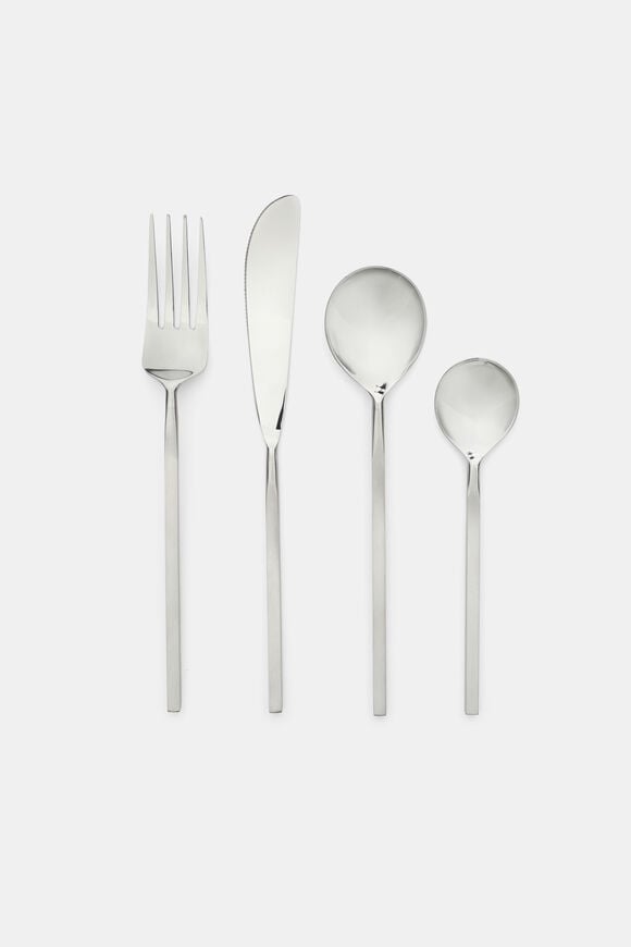 Lana Cutlery Set of 16  Silver  hi-res