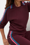 MD Crepe Knit Collared Sweater  Plum Red  hi-res