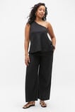 Linen One Shoulder Top  Black  hi-res