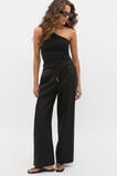 Rib One Shoulder Tank  Black  hi-res