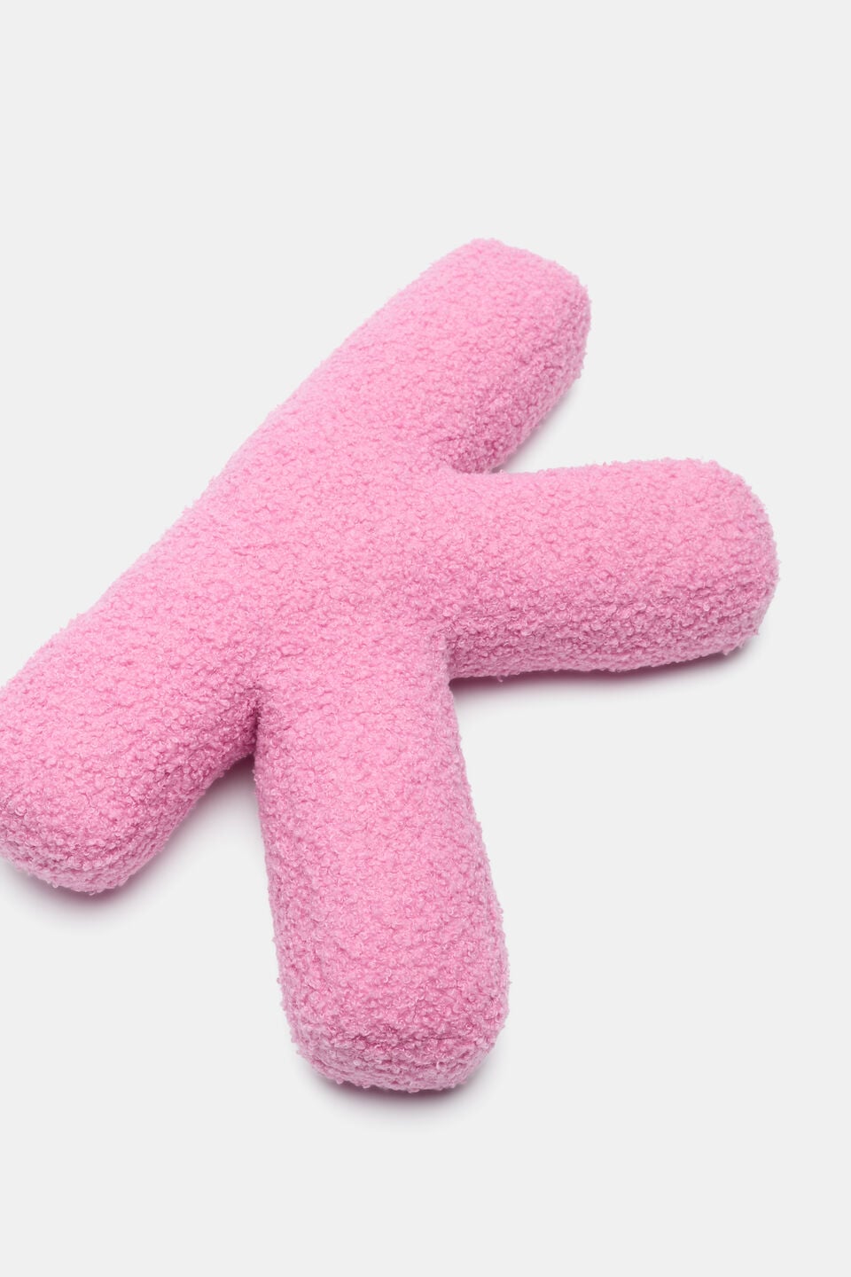 Pink Boucle Initial Cushion  K