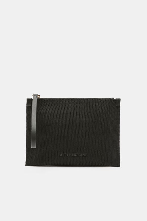 Knitted Pouch  Black  hi-res