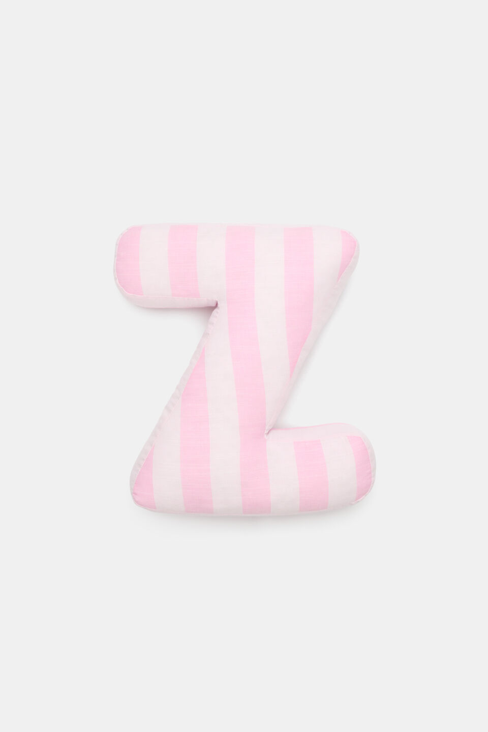 Pink Stripe Initial Cushion  Z
