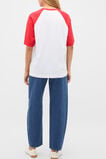 Contrast Raglan Tee  Chilli Red  hi-res