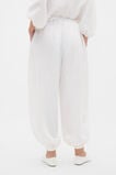 Linen Balloon Tie Pant  Whisper White  hi-res