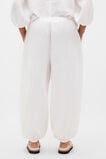 Linen Balloon Tie Pant  Whisper White  hi-res
