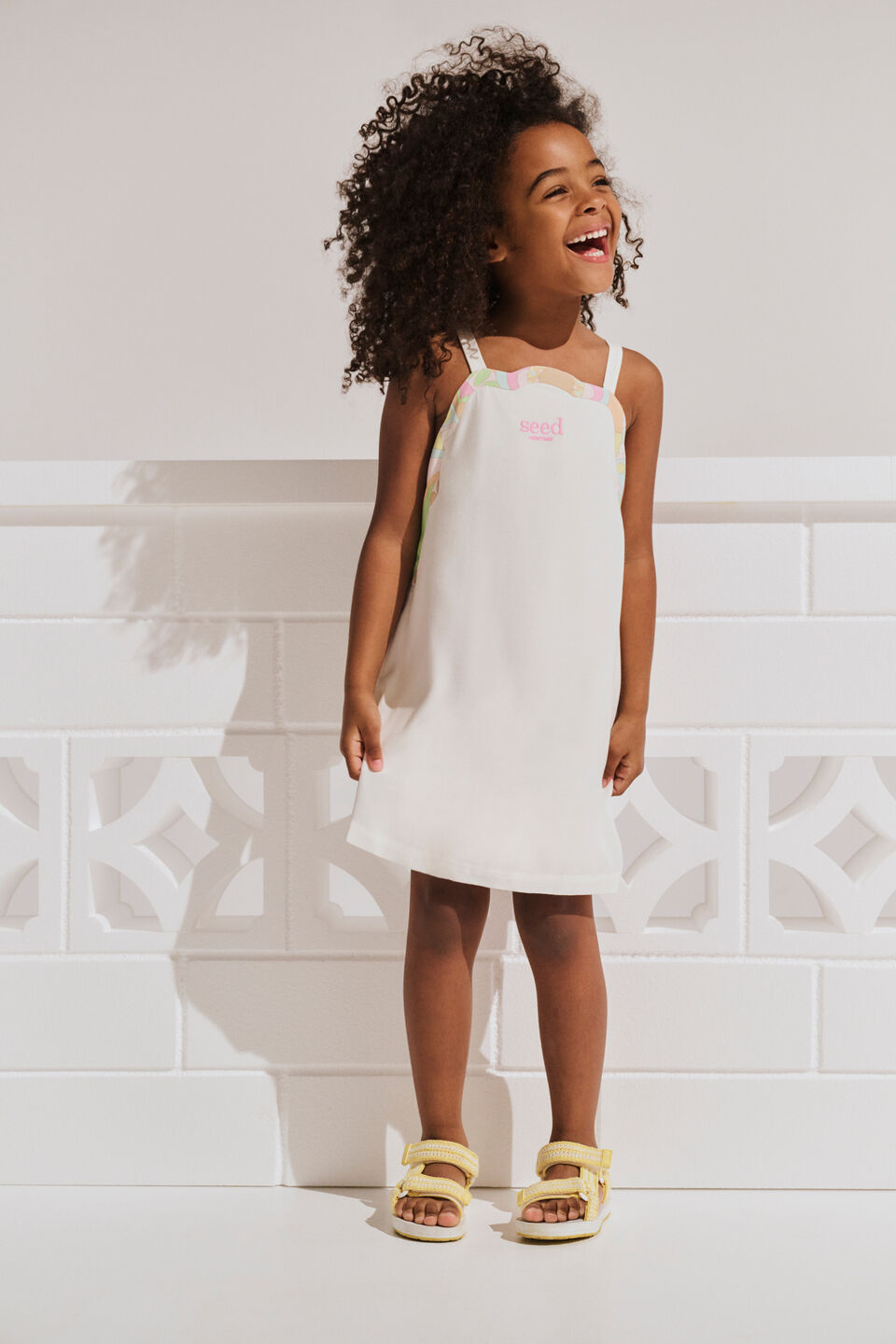 Scallop Spliced Dress  Canvas