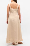 Retro Embroidered Midi Dress  Ecru  hi-res