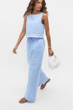 Motif Trim Shell Top  Cornflower Blue Crossdye  hi-res