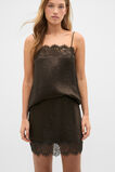 Lace Trim Mini Skirt  Coffee Bean  hi-res