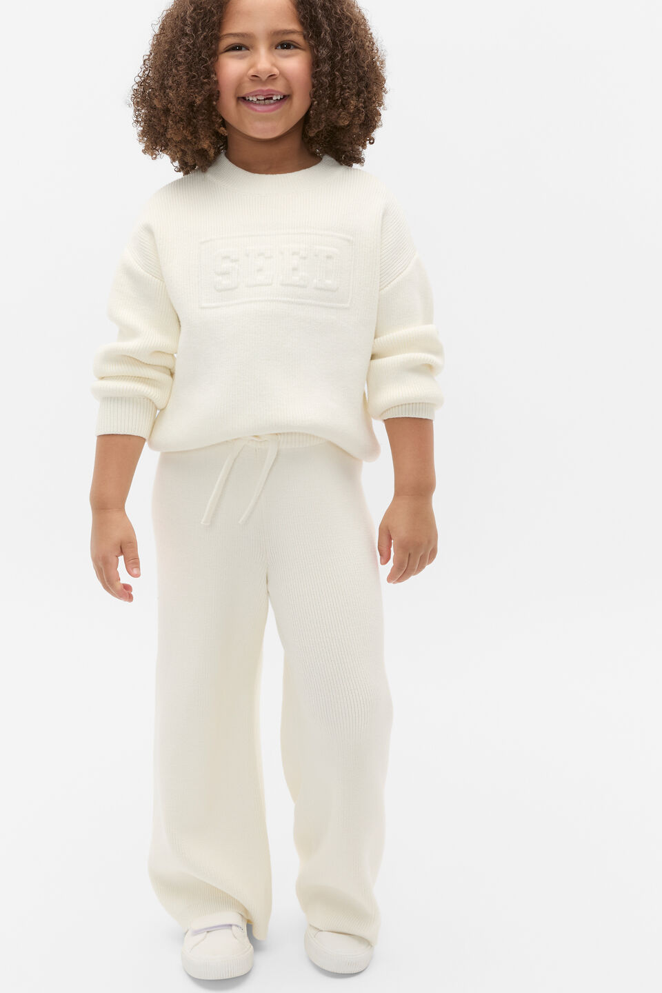 Straight Knit Pant  Classic Cream