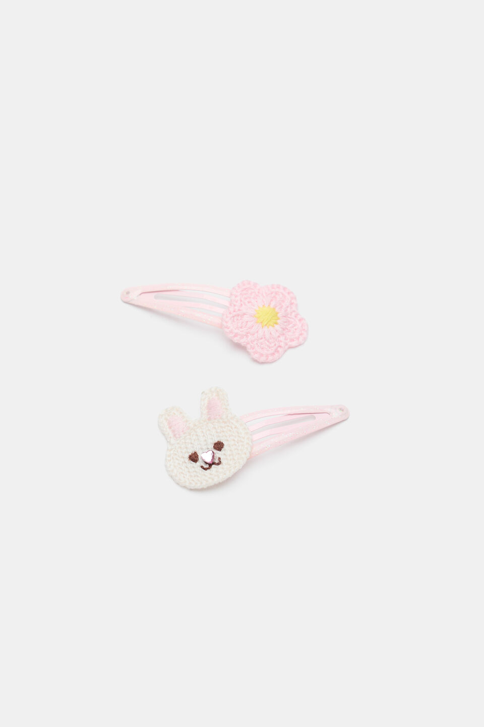 Crochet Flower Bunny Snaps  Multi