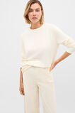 Micro Waffle Crew Neck Top  Coconut Cream  hi-res