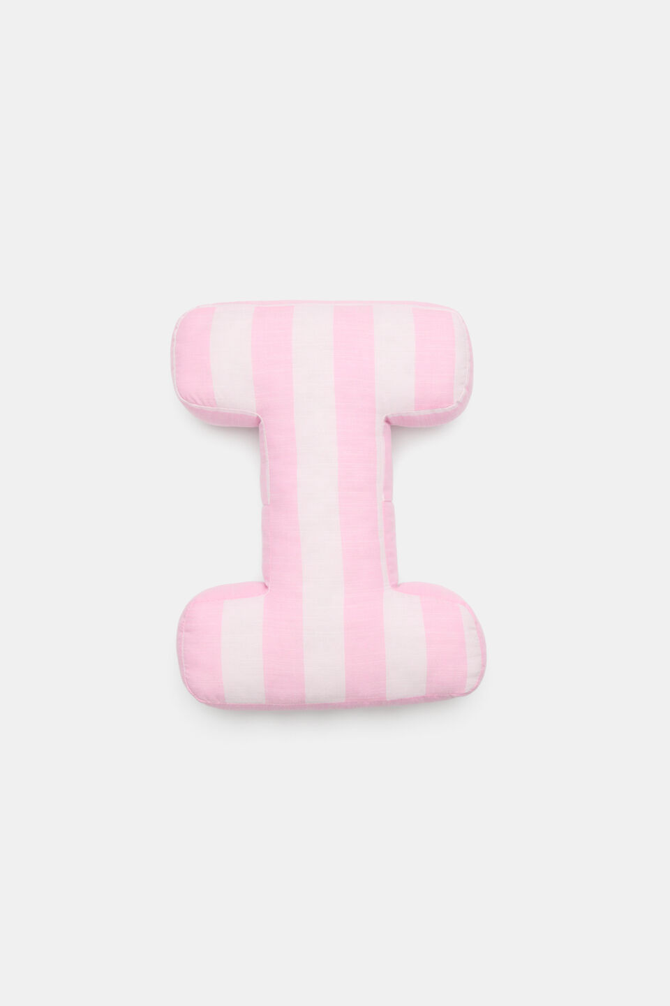 Pink Stripe Initial Cushion  I