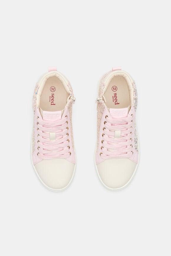 Glitter Heart High Top  Pink Lemonade Multi  hi-res
