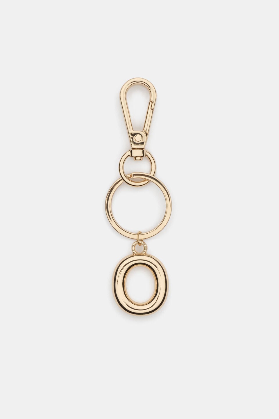 Gold Initial Keyring  O