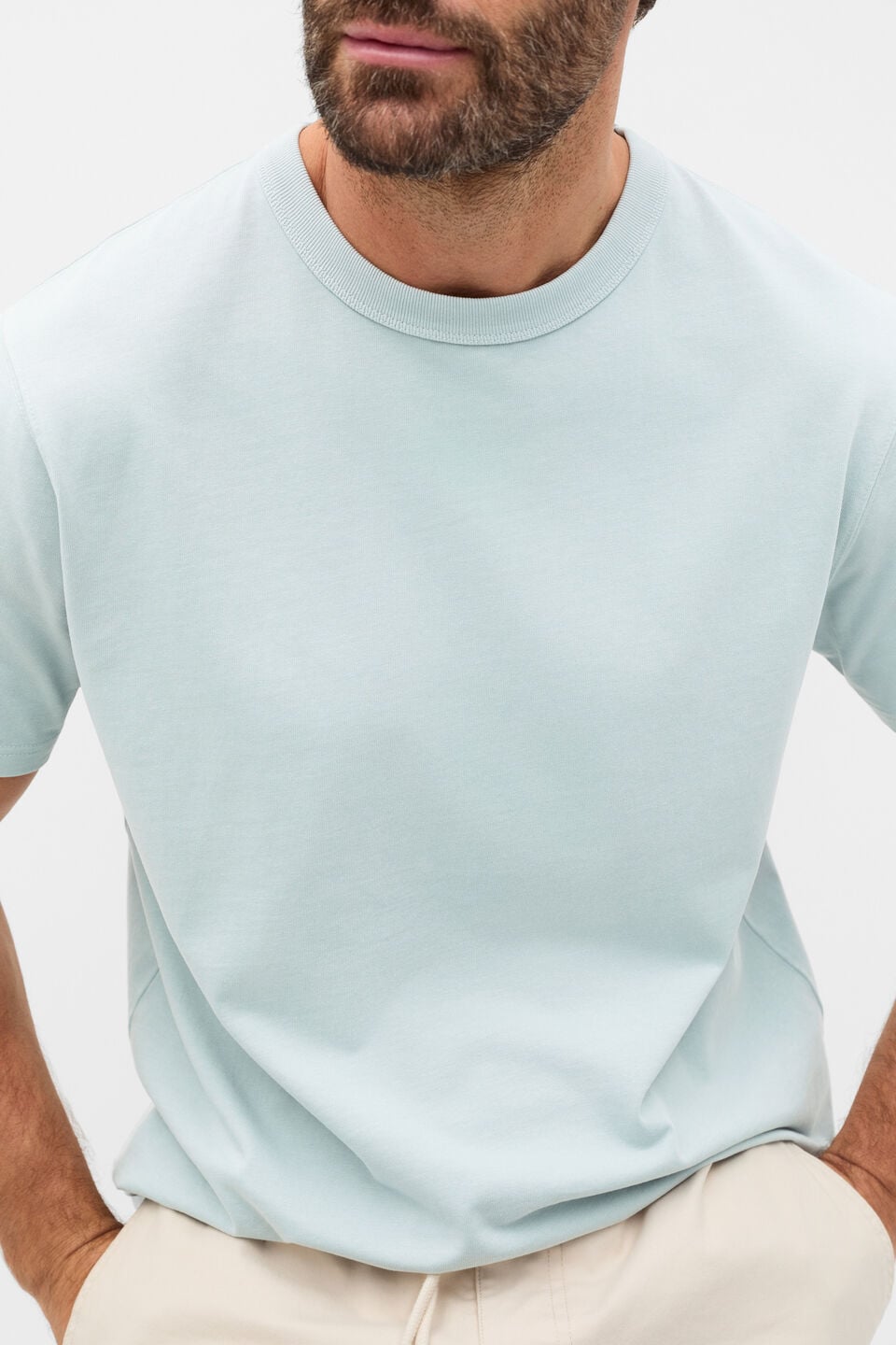 Crew Tee  Glass Blue