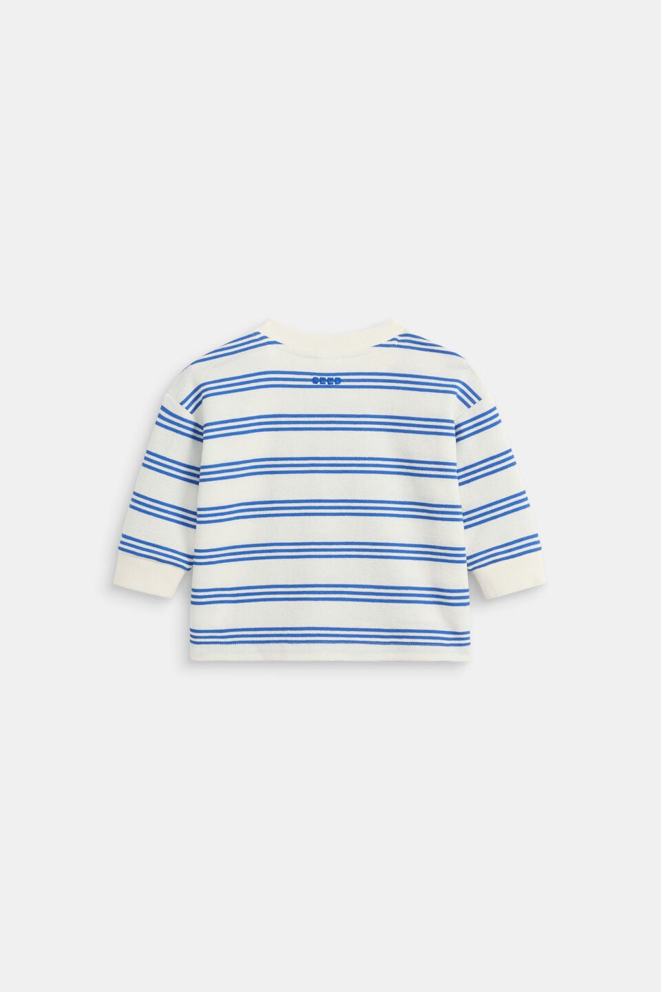 Textured Stripe Sweat  Electric Blue Stripe
