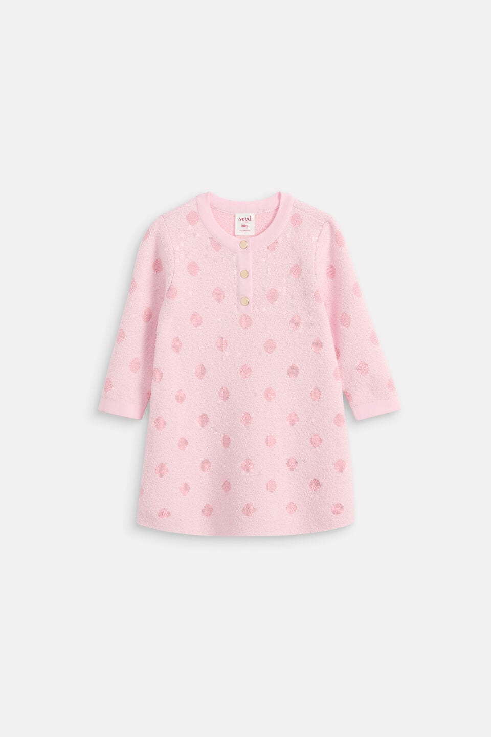 Spot Knit Dress  Pink Lemonade