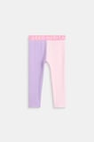 Colourblock Logo Legging  Lilac Multi  hi-res