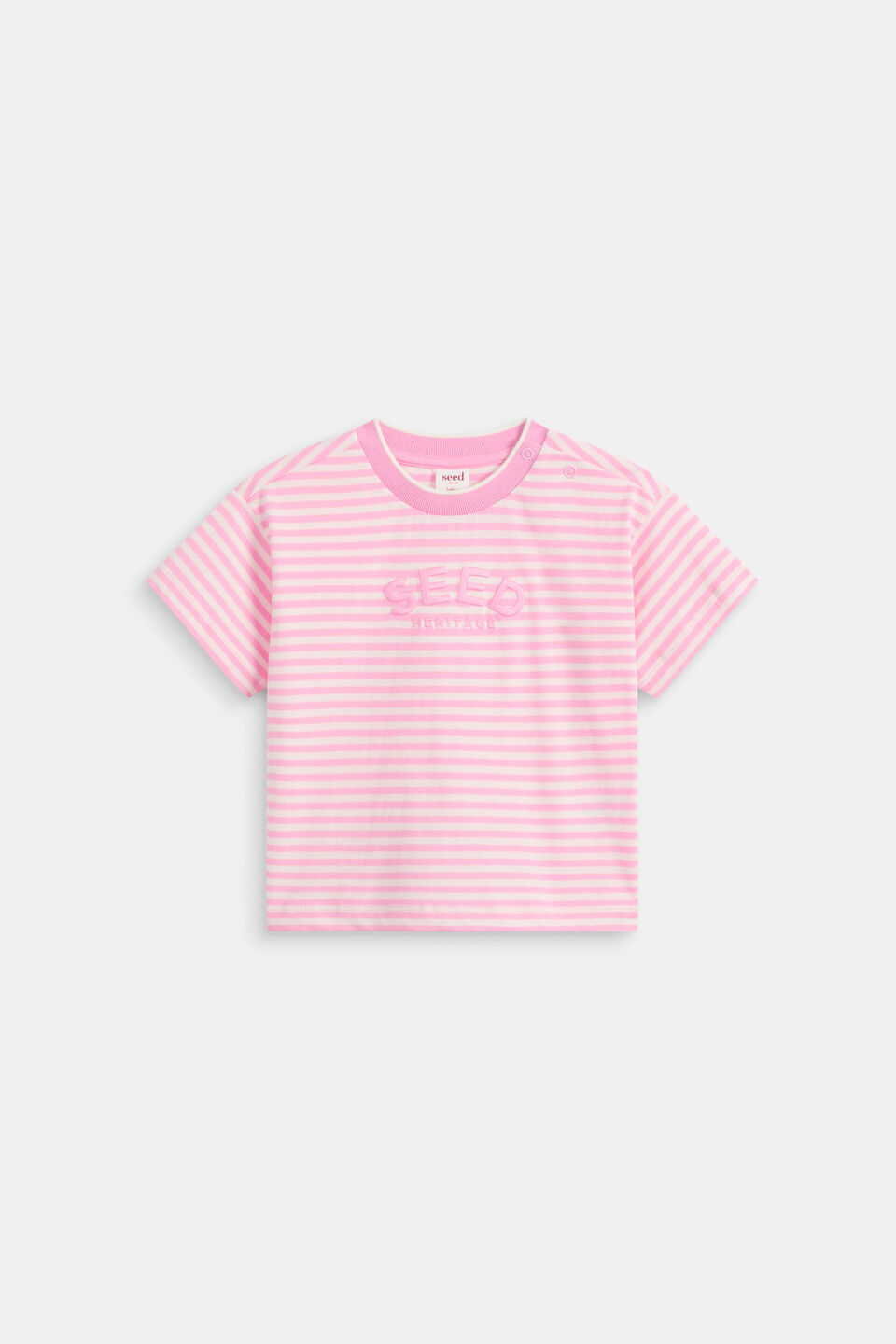 Core Stripe Logo Tee  Candy Pink
