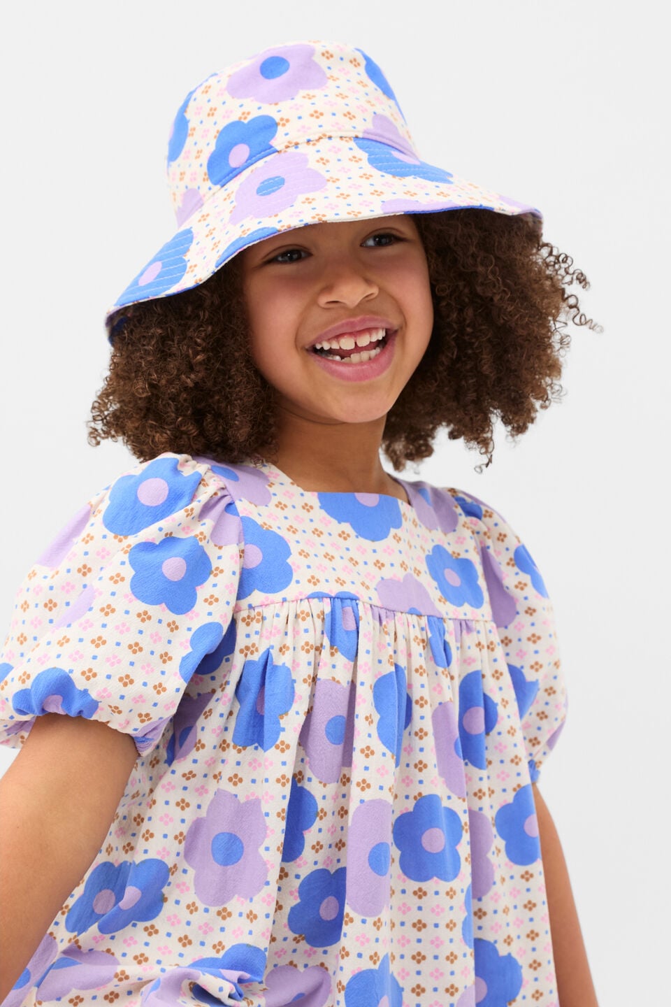 Floral Brimmed Hat  Multi