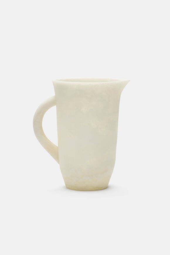 Tallulah Resin Pitcher  Meringue  hi-res