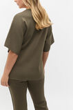 Crepe Knit Batwing Cardigan  Olive Leaf  hi-res