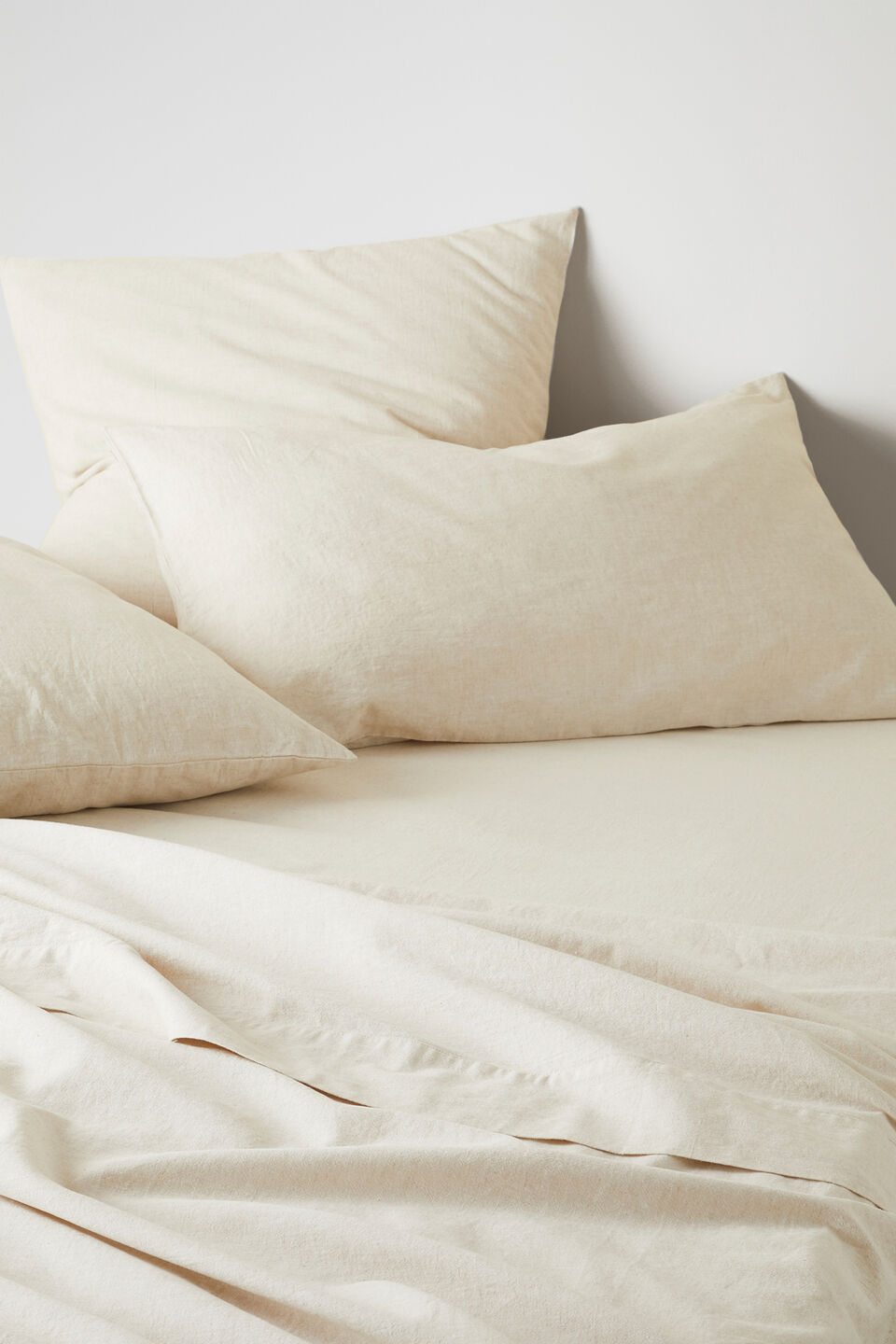 Alba Queen Flat Sheet  Flax Cross Dye