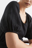 Cheesecloth Sleeve Tee  Black  hi-res