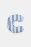 Blue Stripe Initial Cushion  C  hi-res
