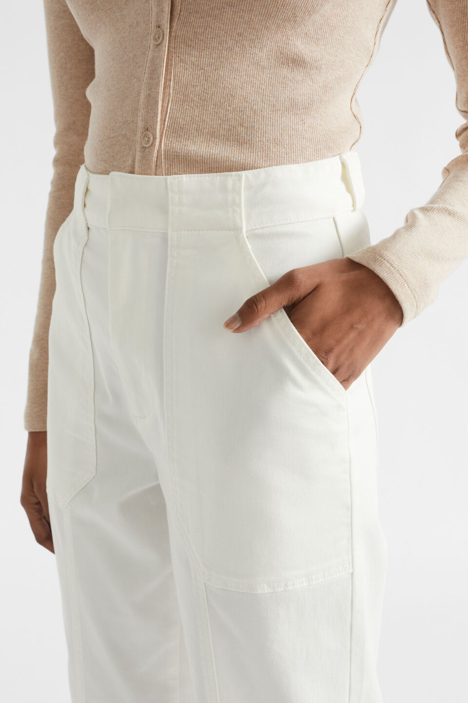 Cotton Twill Pant  Cloud Cream