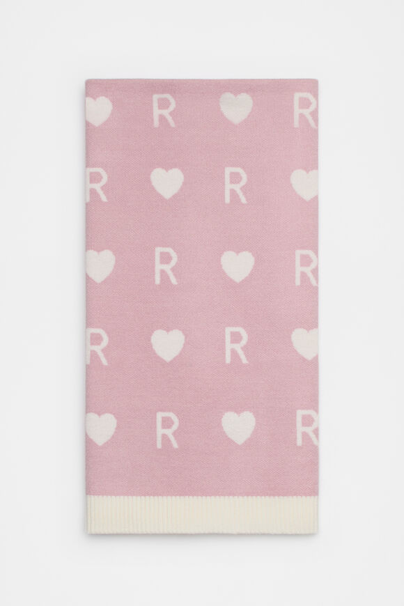 Heart Initial Blanket  R  hi-res