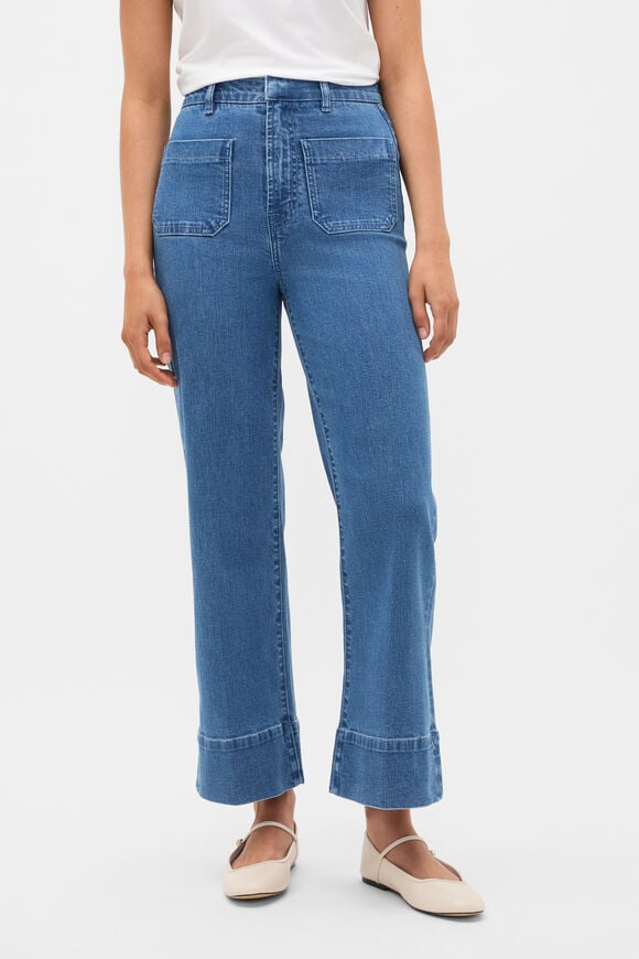 Core Wide Leg Pocket Jean  French Blue Denim  hi-res