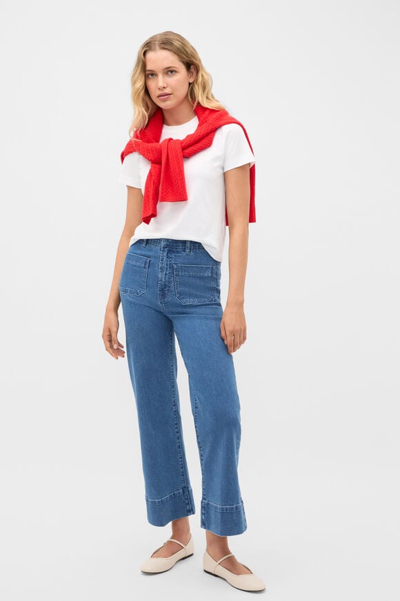 Core Wide Leg Pocket Jean  French Blue Denim  hi-res