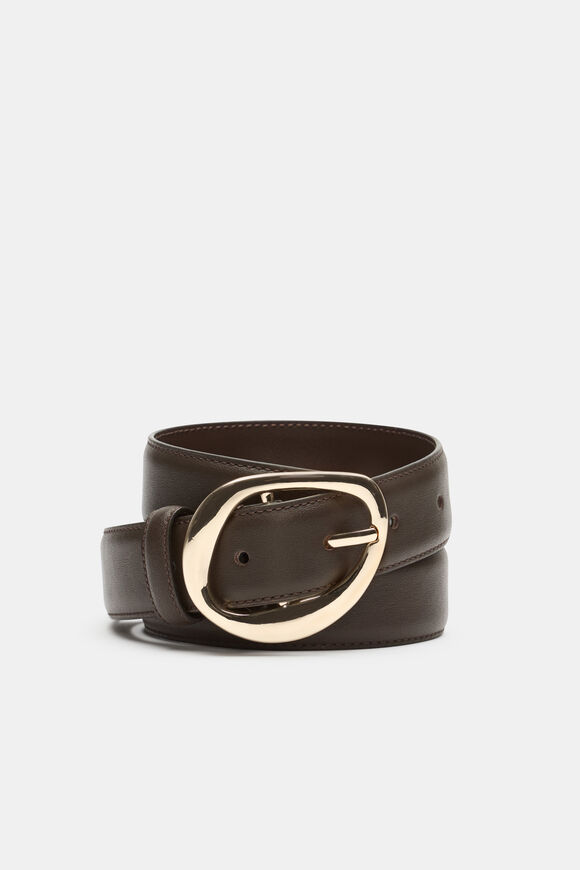 Everly Buckle Belt  Chocolate  hi-res