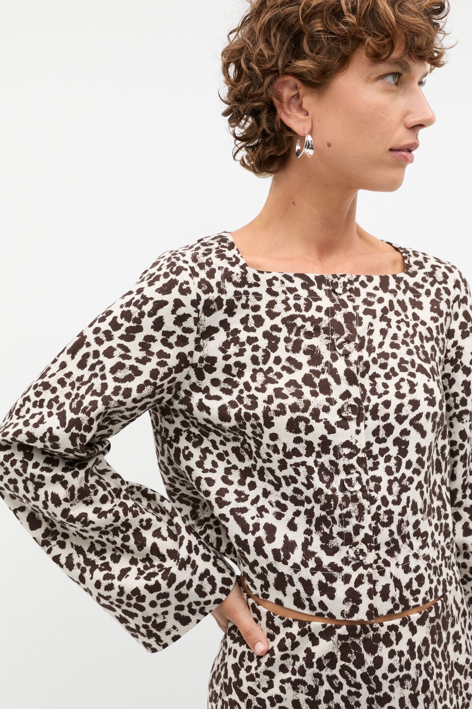 Linen Ocelot Top  Ocelot