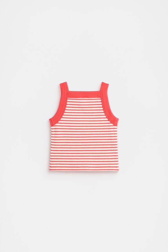 Core Logo Rib Tank  Strawberry Red  hi-res