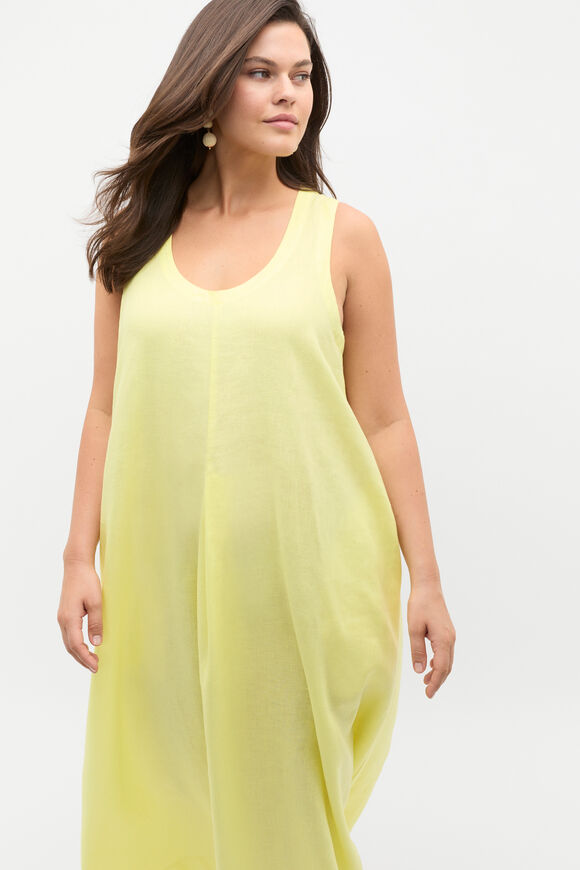 Linen Swing Maxi Dress  Lemongrass  hi-res