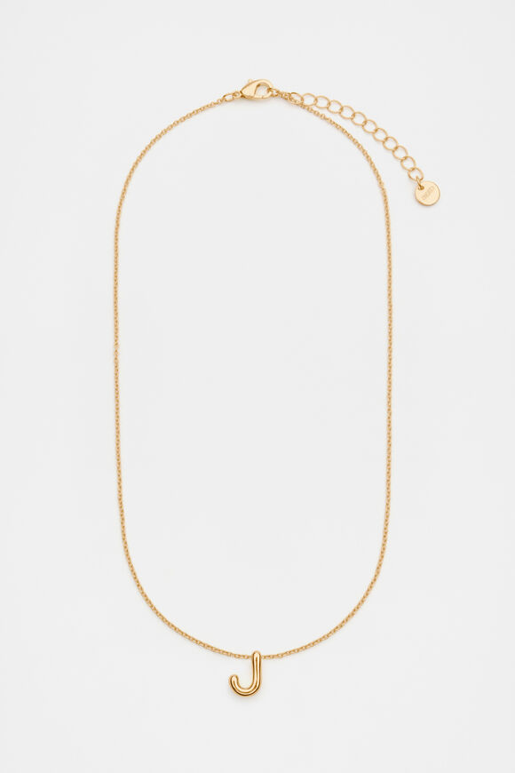 Bubble Letter Necklace  J  hi-res