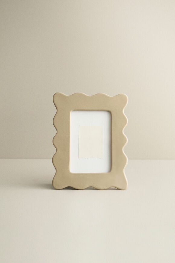 Theo Medium Photo Frame  Cashew Cream  hi-res