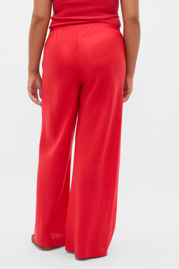 Core Linen Easy Wide Leg Pant  Chilli Red  hi-res