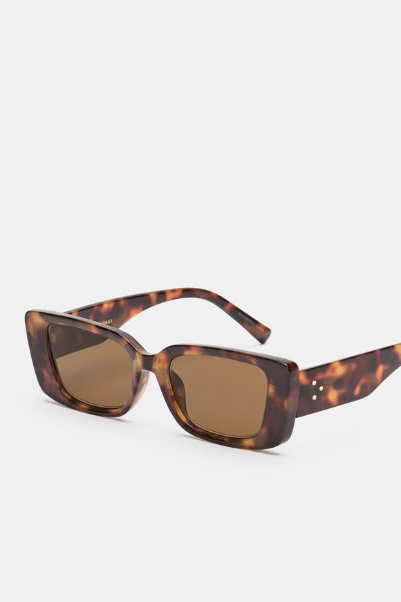 Poppy Rectangle Sunglasses  Dark Tort  hi-res