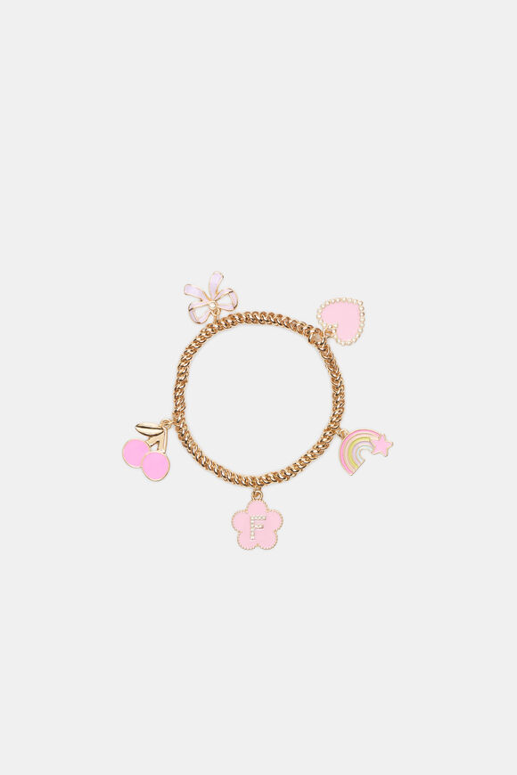 Initial Stretch Charm Bracelet  F  hi-res