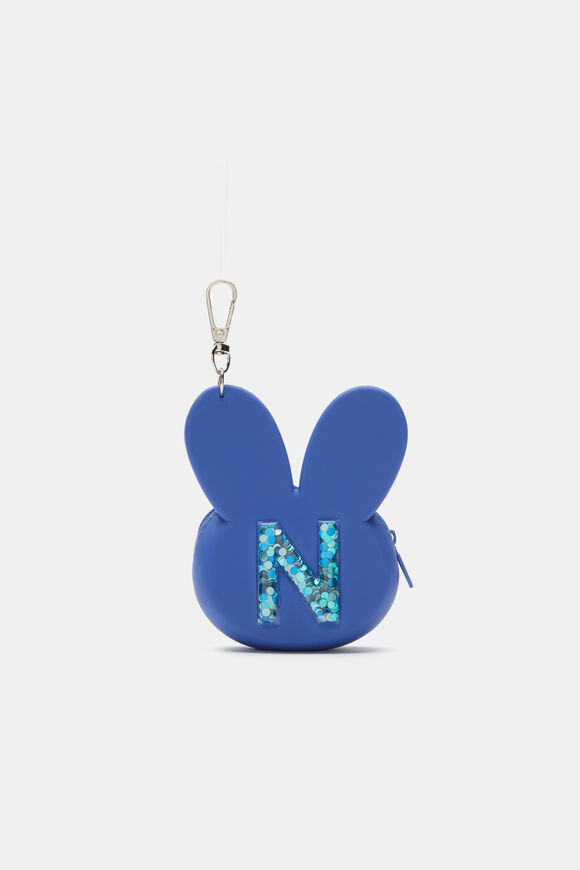 Bunny Silicone Initial Keyring  N  hi-res